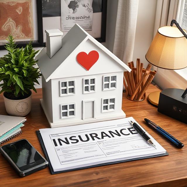 A model home near an insurance contract